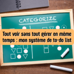 catégories de tâches quotidiennes